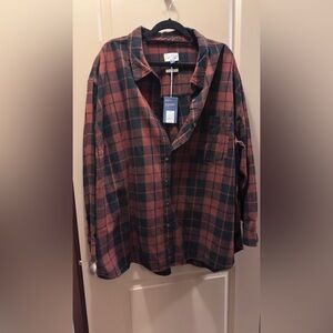 Women’s Universal Threads Oversized Flannel Sz 4X NWT